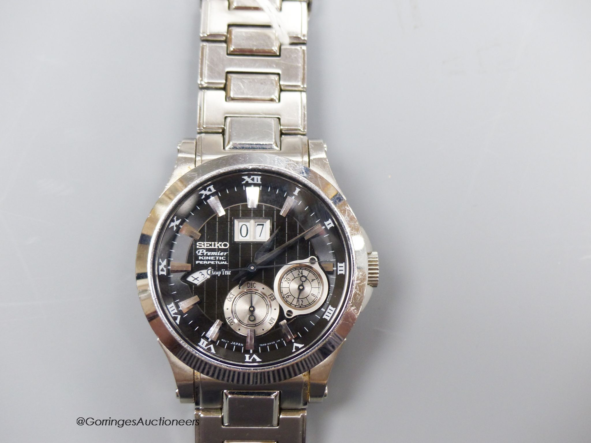 A gentleman’s still Seiko Premier Kinetic Perpetual wrist chronograph